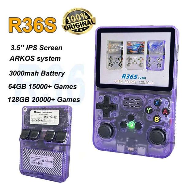 Original Arkos R36S Portable Handheld Game Console 3.5-Inch Screen Mini Portatil Video Player 15000+ Retro Games S260314