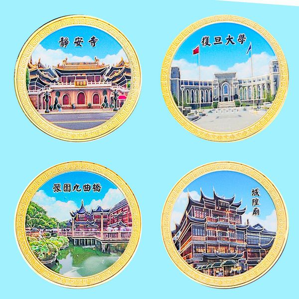 Bestseller In-stock Shanghai Bund Coin, Oriental Pearl Tower Scenic Area Commemorative Medal, Tourist Company Cultural and Creative Gift ddmytues