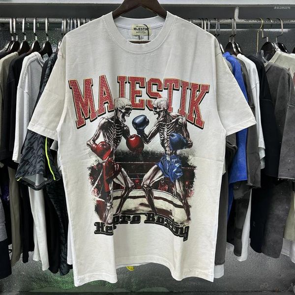 Men's T Shirts Cowboy Graphic Crop Tee For Men And Women Crew Neck Rhinestone Short Sleeve Summer Tshirts Shinning Diamond Oversized T-shirt