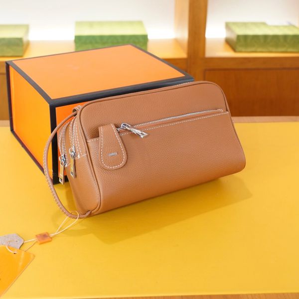 Leather Cosmetic Case and Messenger Bag