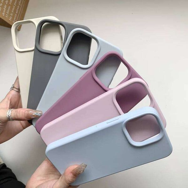 Liquid Silicone Case For Apple Iphone 15 14 13 12 11 Pro Max 17 Air 16 Plus Phone Original Official Style Protective Cover