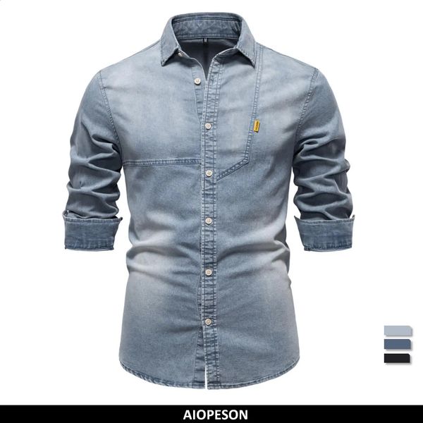 AIOPESON Mens Quality Cotton Denim Slim Fit Long — compare prices at CompareOffers