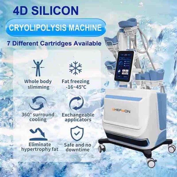 Ce Approval 4Handles Vacuum Cyro Slimming 360 Cryolipolysis Cool Slimming Weight Loss Sculpting Cellulite Reduction Abdomen Firming Body Shaping Machine