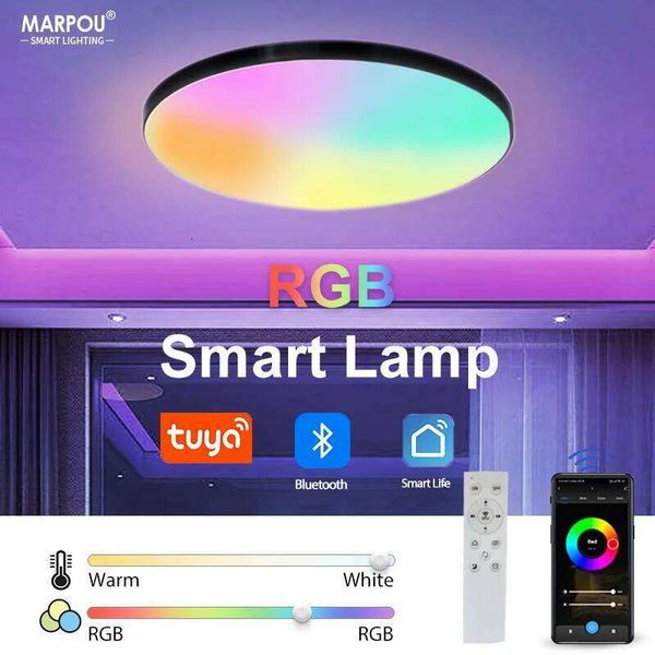 30W 36W Smart LED Ceiling Light RGB Dimming APP TUYA Remote Control Timing Indoor Home Decor Bluetooth WIFI Bedroom Living Room 26Y0320