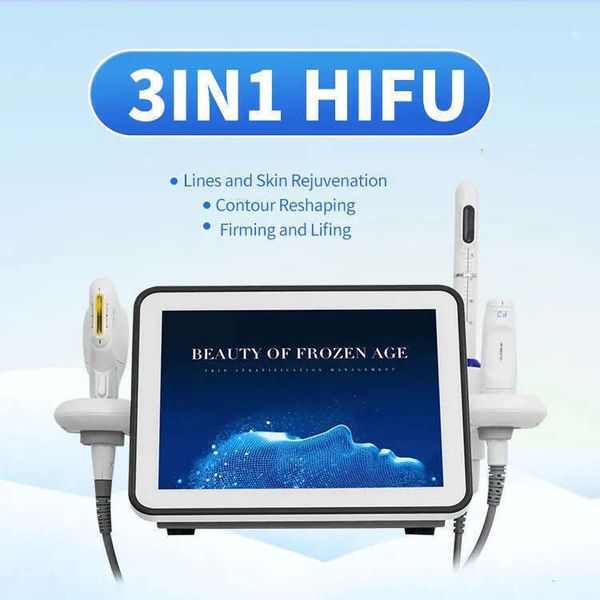 Advanced 3 In 1 HIFU Skin Tightening Wrinkle Removal Machine Professional Face & Body Contouring Smas Vmax Anti-Aging Vaginal Tightening Machin