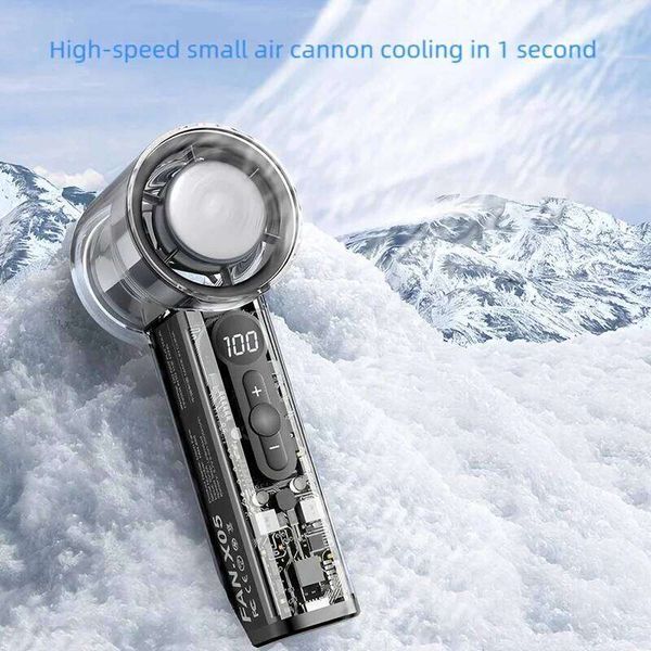 Semiconductor Cooling Small Portable High Speed Handheld Fan Suitable for Traveling, Beach and Outdoor Use