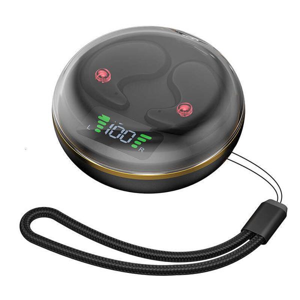New Bluetooth Wireless TWS Sleep Headphones Dual-Ear Mini Portable with Digital Display and Charging Case for Cross-Border