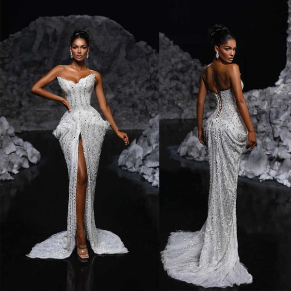 Vintage Strapless Sequined Wedding Dress Sexy Beading — compare prices at CompareOffers