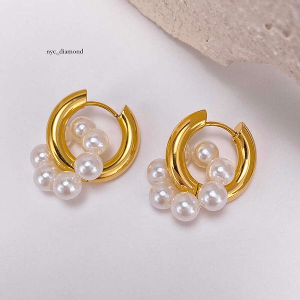 Pearl 925 Sterling Silver Gold Earrings