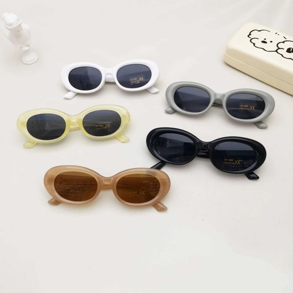 2025 Childrens Personality Color Block Oval Frame Sun Protection Beach Boys And…