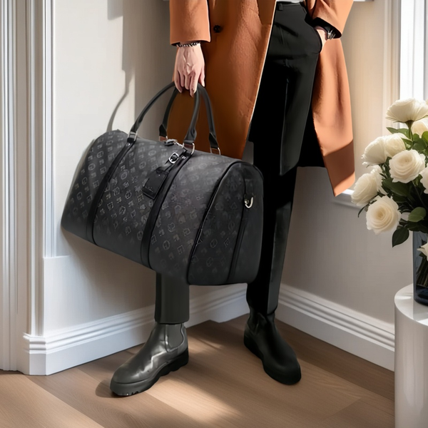 Top quality fashion men women duffle bag designer luggage handbags large capacity sport bags Brown travel bag 55CM Duffel bag