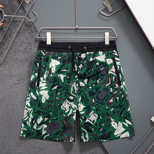Men Trendy Printed Beach Pants Quick Drying Swim Shorts Summer Casual Swimwear
