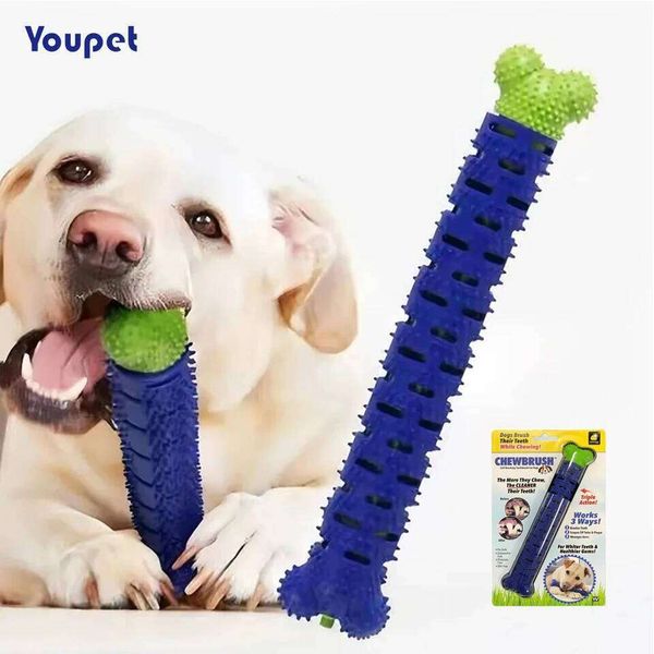 Dog Grinding Stick Food Grade Massager Rubber Tooth Brush Chewing Toy Teeth Cleaning Pet with Slight Bite Force 26Y0321