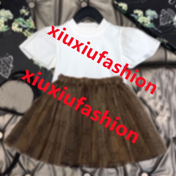 Luxury Designer Baby Kids Clothing Sets Classic dress and skirt set Childrens Short Sleeve Shorts Fashion Shirt Sets Size 90cm-160cm T81