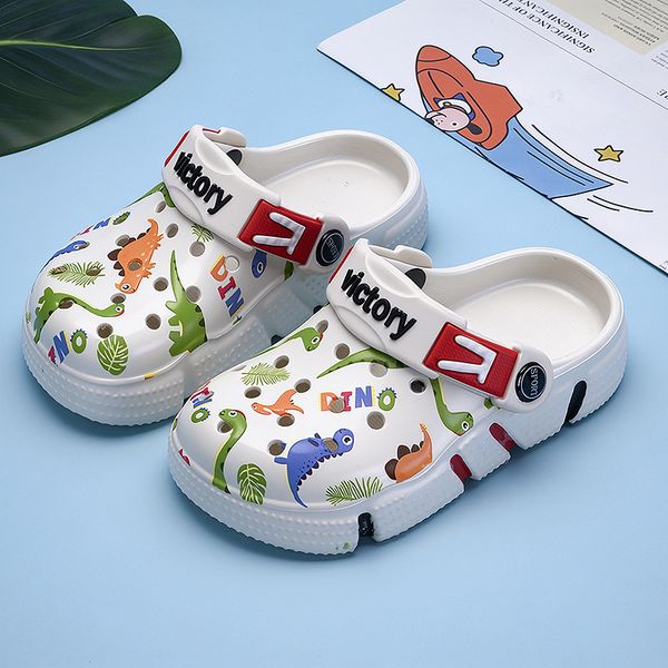 Kids Dinosaur Clogs Sandals Cartoon Print Breathable EVA Non-Slip Slippers with Adjustable Strap for Boys Girls Beach Pool Indoor Outdoor Free shipping Size 28-38, Grey
Kids Dinosaur Clogs Sandals Cartoon Print Breathable EVA Non-Slip Slippers with Adjustable Strap for Boys Girls Beach Pool Indoor Outdoor Free shipping Size 28-38, Grey