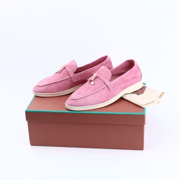 Loafers Designer shoes Walk Charms suede Casual Shoes Men's Women's Suede Couple Shoe Genuine Leather Flat For Men Women