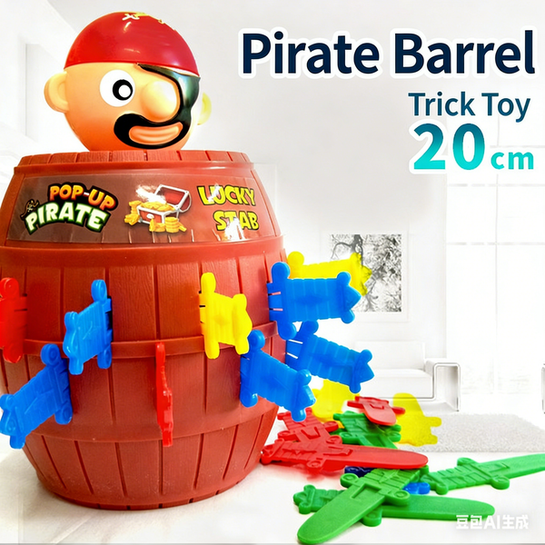 Funny Pop Up Pirate Game Toys, Classic Tabletop Game, Lucky Stab Pirate Barrel Toy, Interactive Family Party Game for Kids Adults