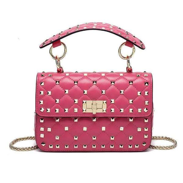 Handbags For Women Sheepskin Leather Rivet Chain Bag Designer Shoulder Bags Luxury Woman Messenger-Package
