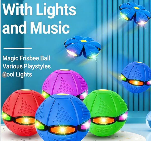 LED Light Up Flying Saucer Ball Deformation Magic Ball Stomp Bounce Ball Outdoor Parent-Child Interactive Toy
LED Light Up Flying Saucer Ball Deformation Magic Ball Stomp Bounce Ball Outdoor Parent-Child Interactive Toy