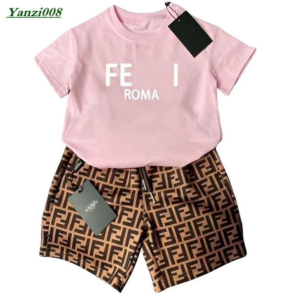 Summer Brand Kids Designer Clothes Boys Clothes Sets Cotton T-shirt Shorts 2Pcs/Set Sportswear Set Baby Boys Girls Clothing Set Toddlers Designer Clothes Tracksuits