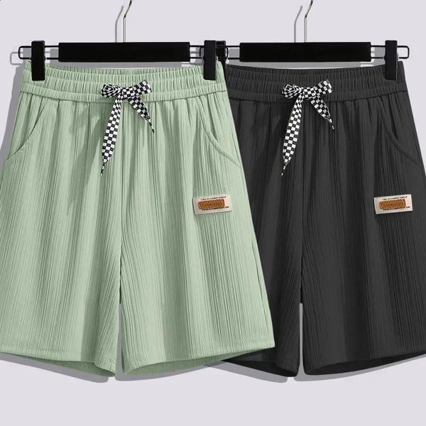 Women's Ice Silk Summer Shorts High-Waisted