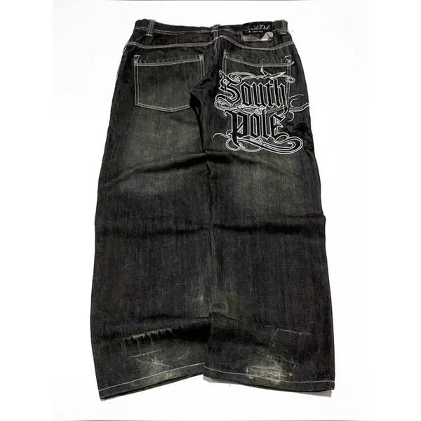 Baggy Wide-Leg Black Jeans Y2K