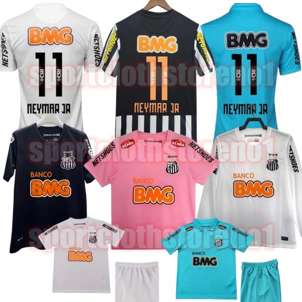 Santoss Jersey 2012 13 Neymar Jr Soccer Shirts Retro Football Shirt Santos Long Sleeve Kids Sport Kit 3XL-image