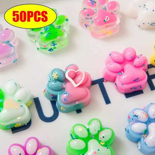 10/30/50pcs Cute Cat Claws Pinch Multiple Colors Random Decompression Toys Childrens Party Favors Festive Mini Cartoon Cat Claw C260325 C260327