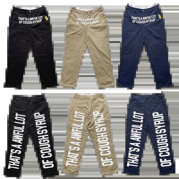 A Lot of letter print casual trousers 260325BJ