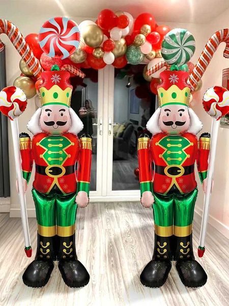 3pcs Large Standing Candy Walnut Guard Balloons Christmas Theme Event and Scene Decorations Birthday New Years Eve S251280MR5