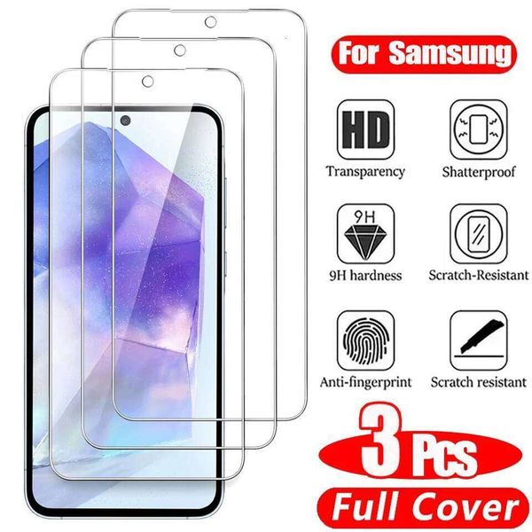 3PCS HD Tempered Glass For A17 A27 A37 A57 A16 A26 A36 A56 A55 A53 A54 A35 A25 A15 Screen Protector Galaxy S26 S25 Ultra Cristal Te 26L0325
