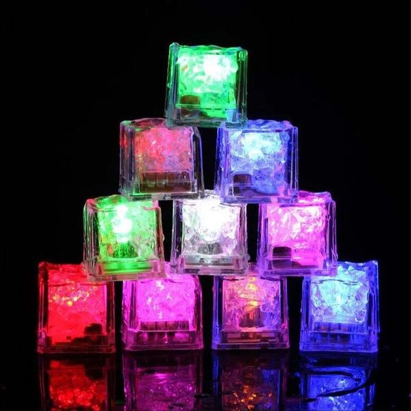 480pcs Waterproof LED Ice Cube Multi Color Flashing Glow in The Dark Light Up for Bar Club Drinking Wine Wedding Party Decoration Tool