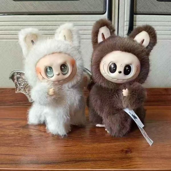 Colorful Labubu Plush designer keychain Bag Charms Animation Doll Hobby Pendant Decoration Cute Mysterious Box PVC Childrens Day