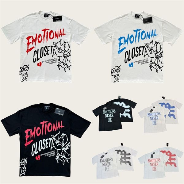 Mix Emotion Shirt Men Women's Clothing Breathable Cotton T-Shirt High Street Personality Emotion Cartoon Print Short Sleeve Summer Tops Tee Mixed Emotion dh896