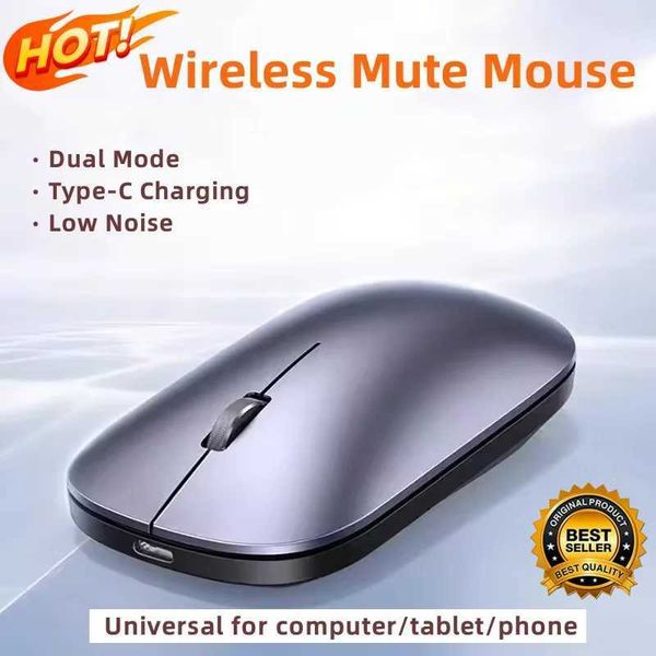 New Wireless Mouse Type-C Charging Silent Click Portable Office Ergonomic Lapto…