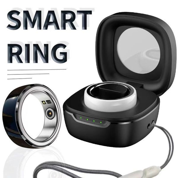 Smart Ring Health Tracker Ceramic Version Sleep Fitness Monitor Waterproof Wearable for Men Women | Long Battery Life with Charging Case