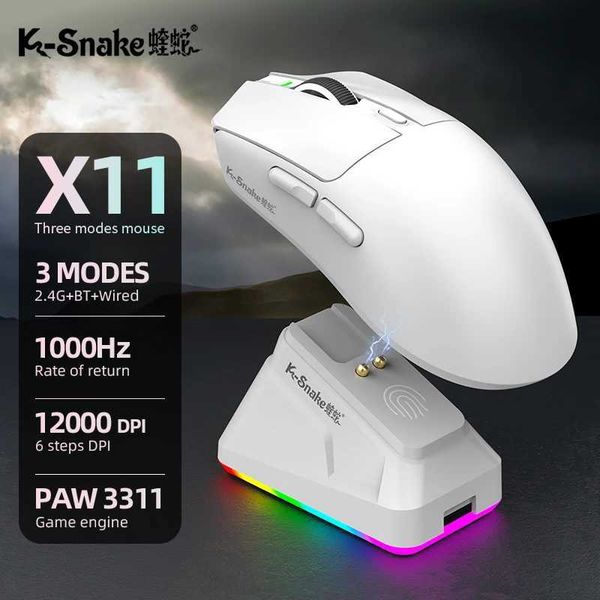 K-Sanke X11 Bluetooth Wireless Mouse Game Three-Mode E-Sports Laptop PAW311 Des…