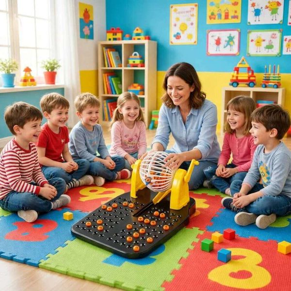 Children's mini lottery hand cranked bingo machine, desktop lottery, winning board game toys