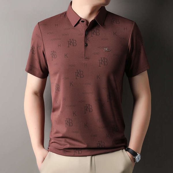 Men's Polo Shirt Short Sleeve Jacquard Casual