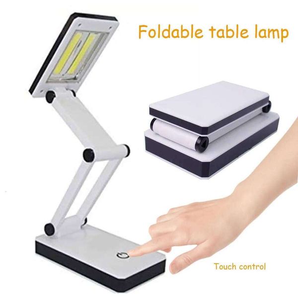 Foldable Compact Reading 120Lumens COB Table USB/Battery Powered Desk Light Touch Dimming Eye Care Book Lamp 26L0327