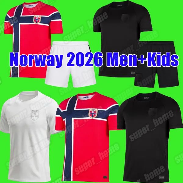 Norway world cup 2026 Kits HAALAND ODEGAARD Soccer Jersey NUSA BOBB STRAND LARSEN BERGE AJER RYERSON norway jersey 2026 men kids set whiteout Third Blackout Away kit