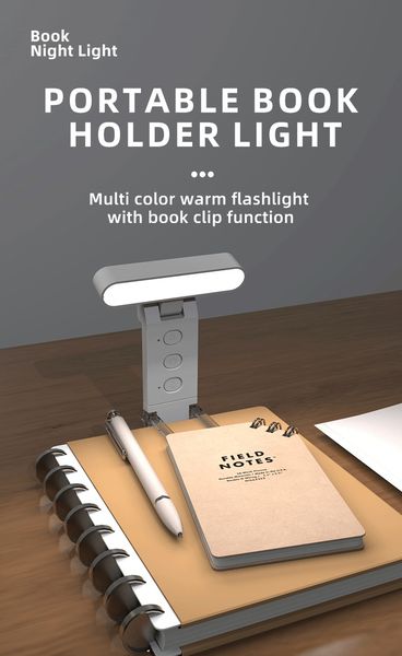 Rechargeable USB Clip-On LED Reading Light with Bookmark Design