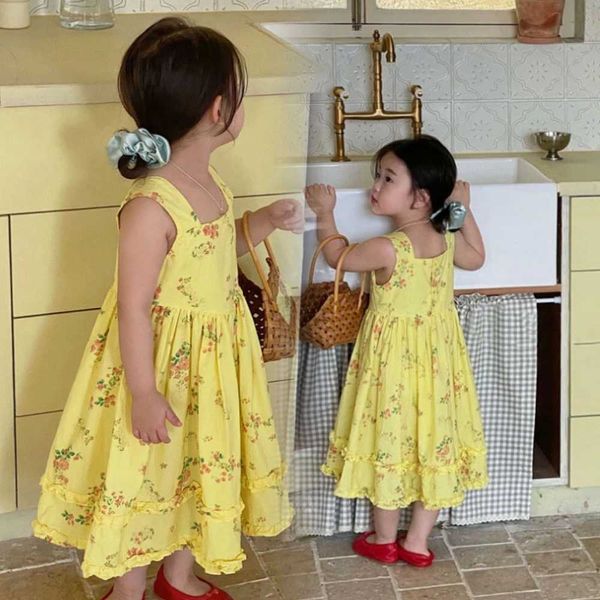 Summer New Girl Princess Dress Yellow Strap Sleeveless — compare prices at CompareOffers