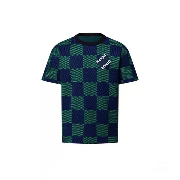 t shirts Designer TShirt Summer men tshirt luxury men's tees tshirt summer round neck sweat Checkered woolen short sleeved T-shirt 8452