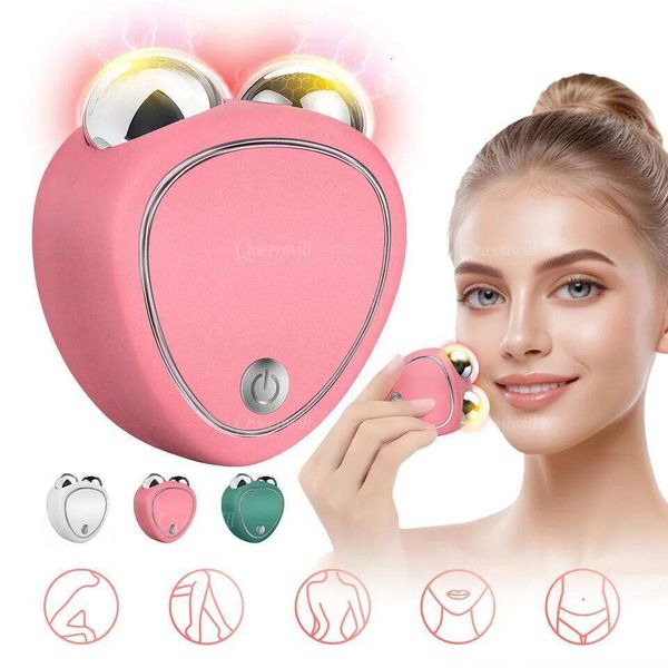 Lifting Devices Microcurrent Facial Massager EMS Slimming Face Tool Sonic Vibration Roller Charging Beauty Tightening