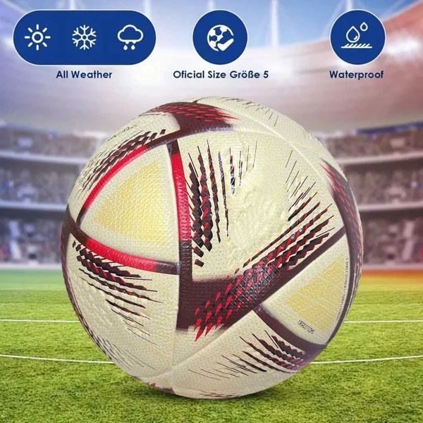 1PC Standard Size 5 Ball Suitable For Adults And Teenagers Outdoor Games PU Seamless Leather Football 4mm Foam Wear-resistant W260327