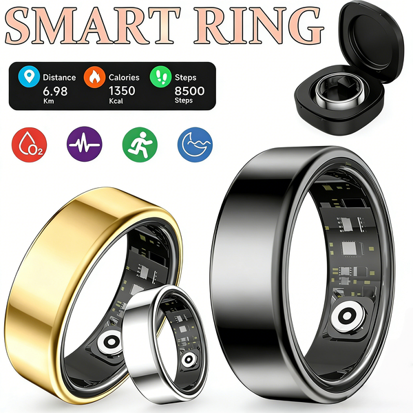 Multi functional smart ring camera 6.8mm heart rate blood oxygen wearable sleep detection health Bluetooth