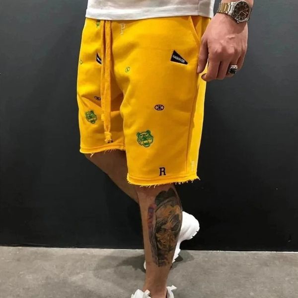 Men's Shorts Summer Shorts Men's Cargo Denim Relaxed Fit Cotton Breeches Bermuda Sports Shorts with Embroidery Lightweight for Daily Use Men's Clothing