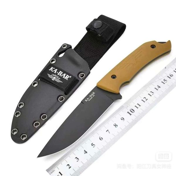 Kaba 7503 all-in-one outdoor small straight knife portable convenient for hiking and camping with sheath fruit knife Y260615