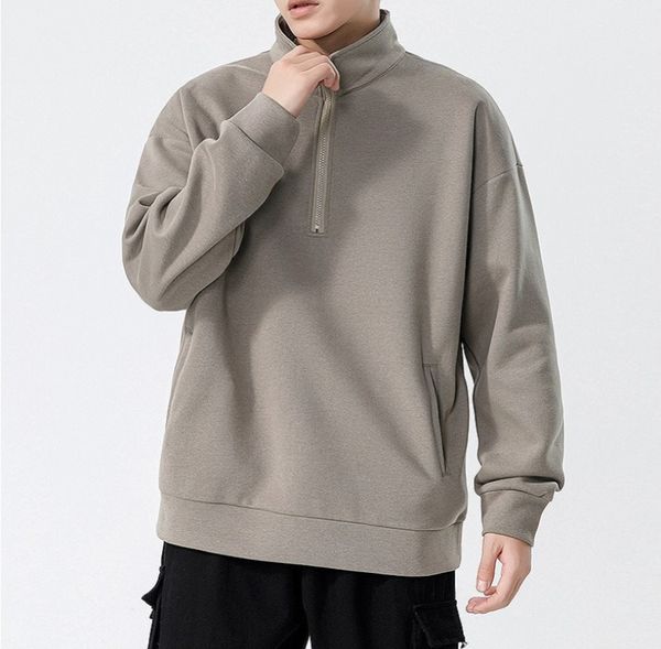 a84 Turtleneck Sweatshirt for Men Autumn Thickened Loose Trendy